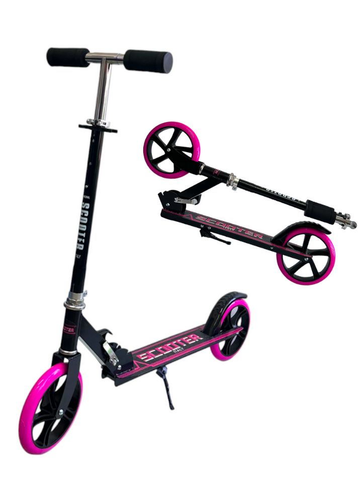 Monopatin Scooter Italy Mega Aluminio Ruedas 200mm Plegable – Fucsia